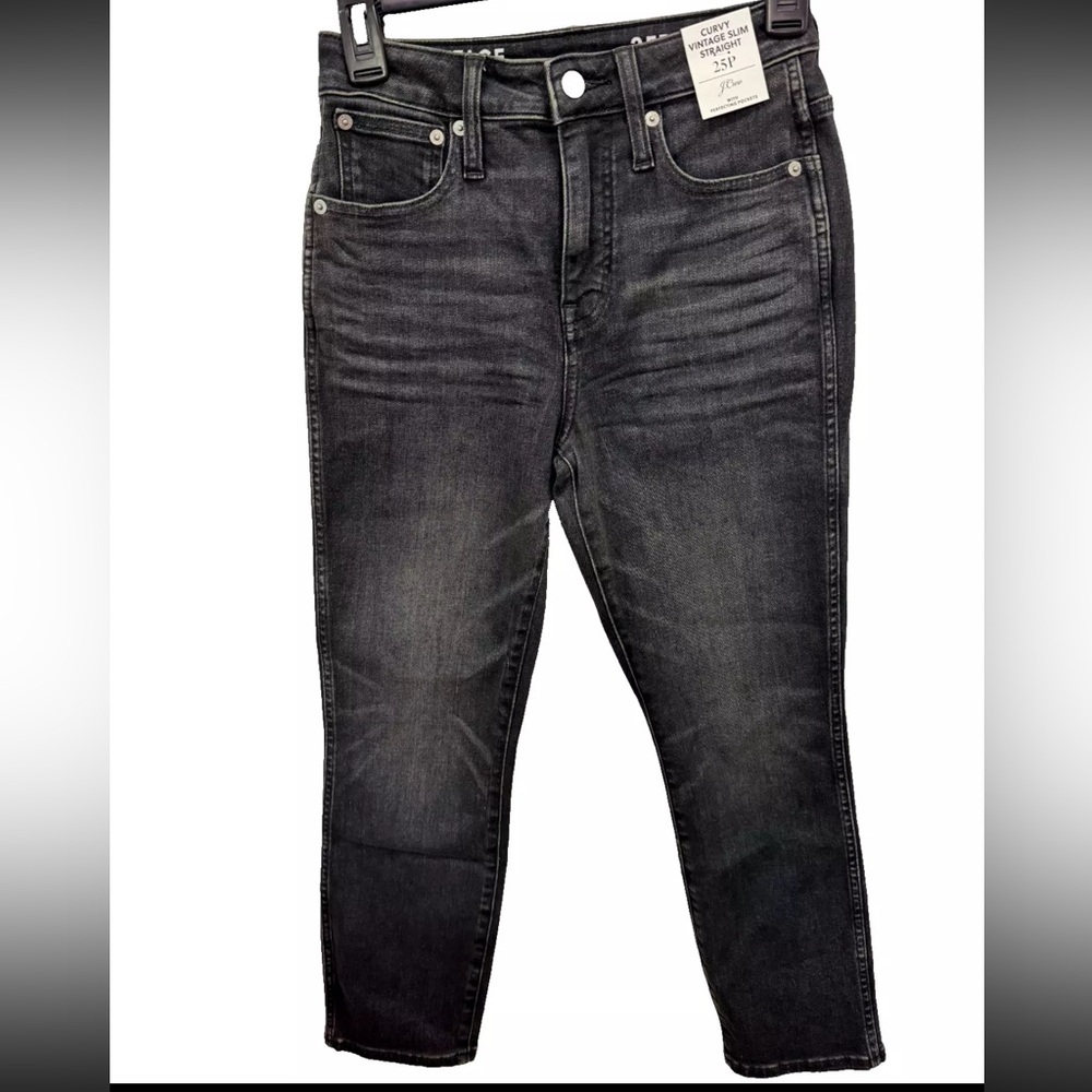 J. Crew Curvy Vintage Slim Straight Jeans Size 25P Brand New With Tag! NWT